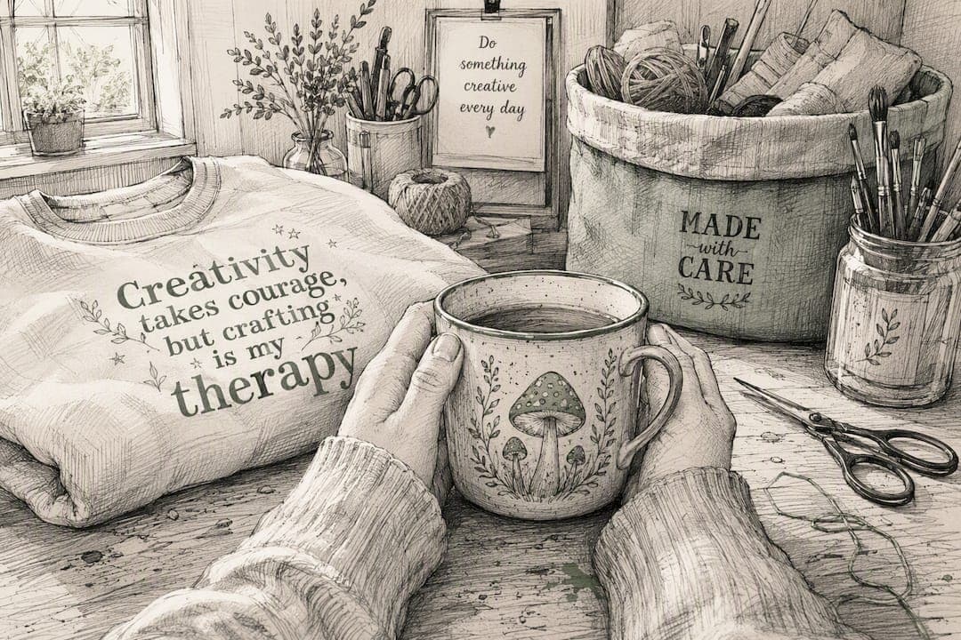 100+ Funny Crafting Quotes for Shirts, Mugs, and Craft Rooms