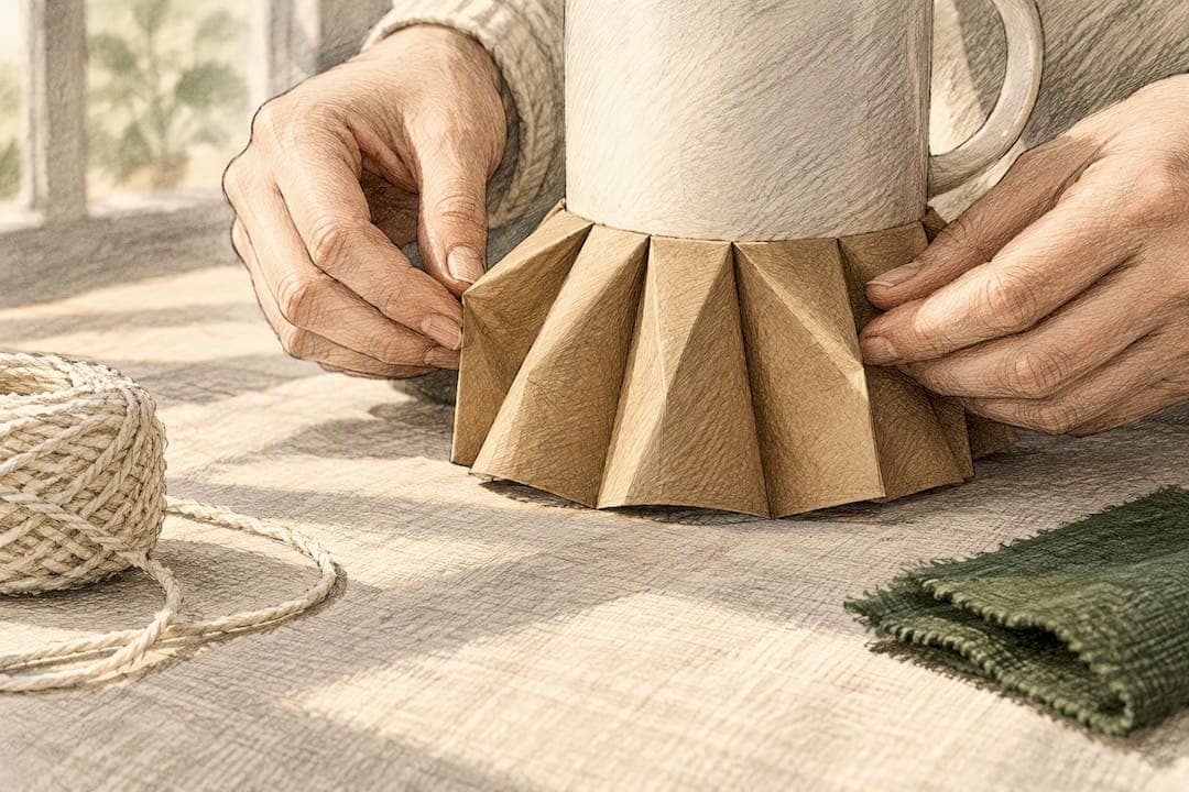 Make Mug Gifts That Look Boutique: Pleated Bases & Tea Towel Wraps
